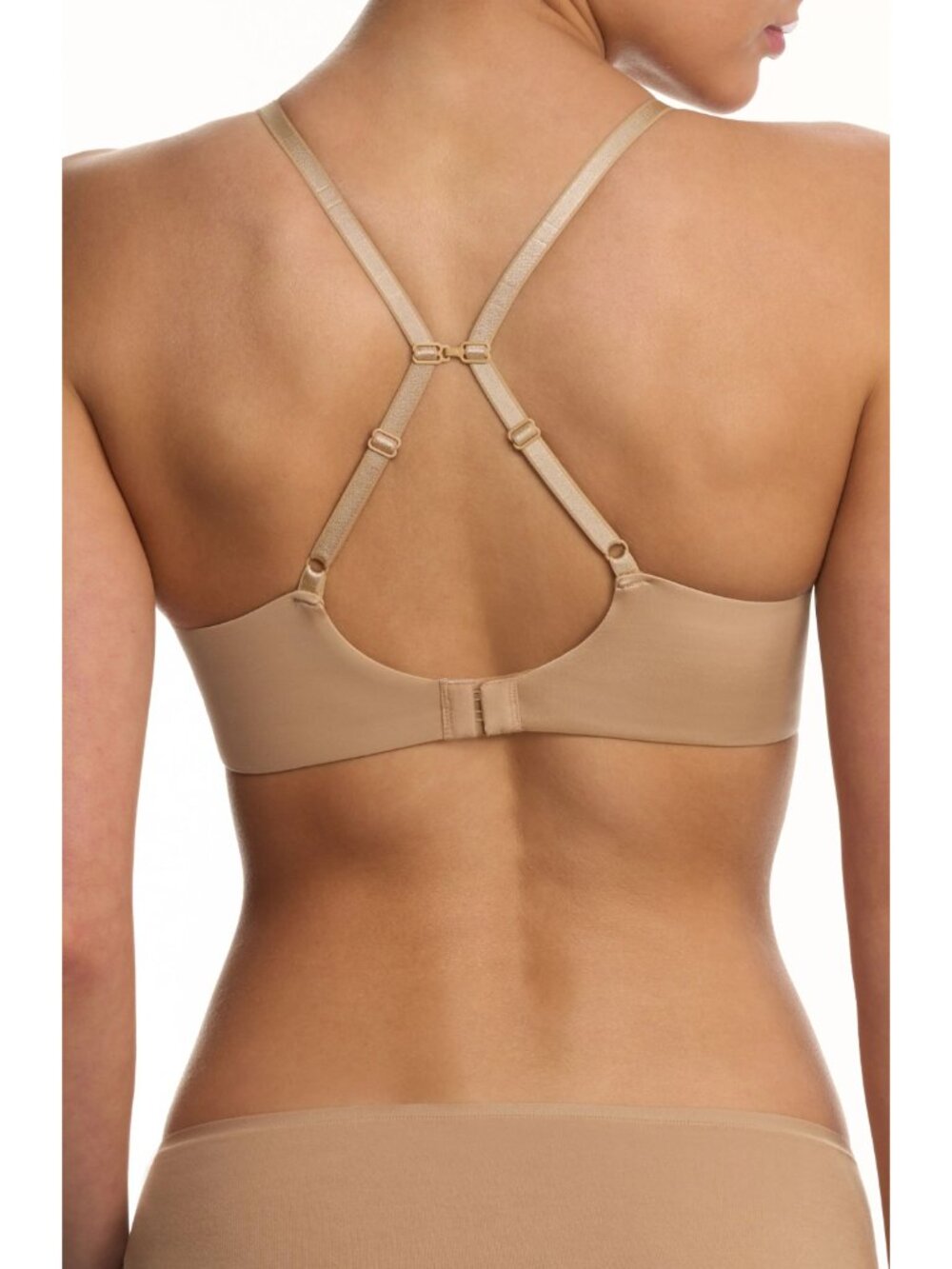 🆕 NATORI EverFit Seamless Convertible T-Shirt Bra 36C Beige #721362 - Picture 4 of 9